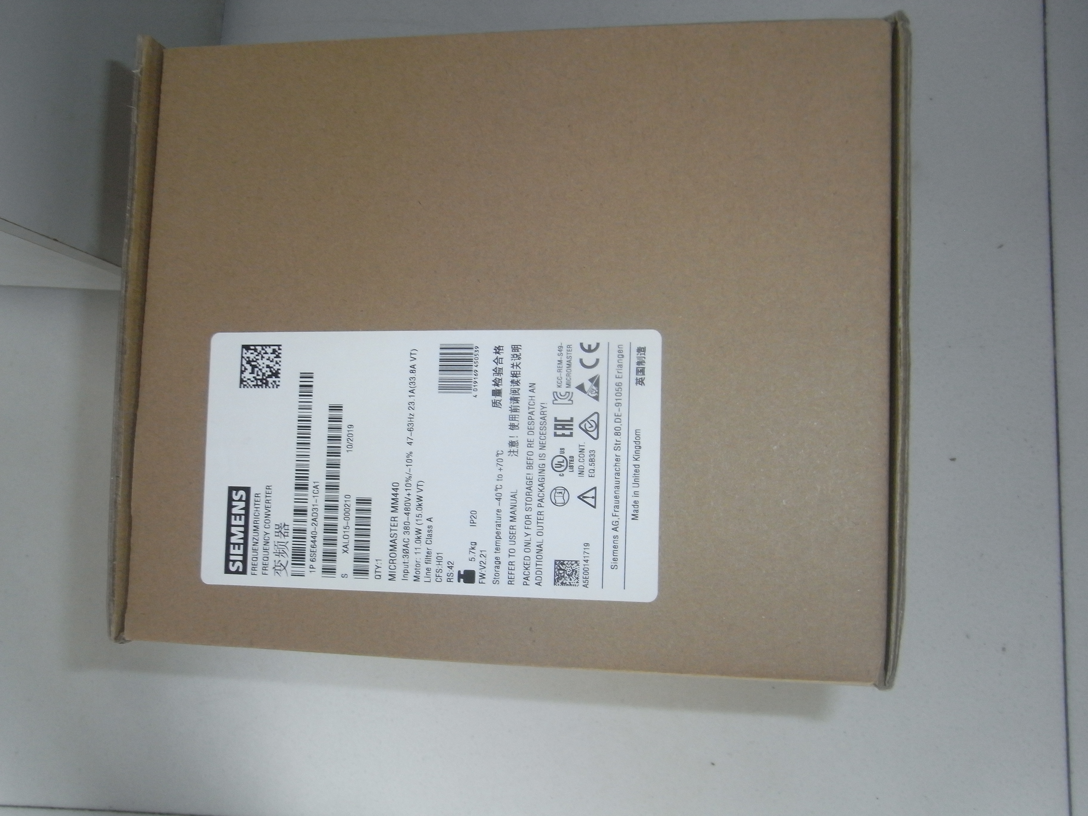 Original  6SE6440-2AD31-1CA1  