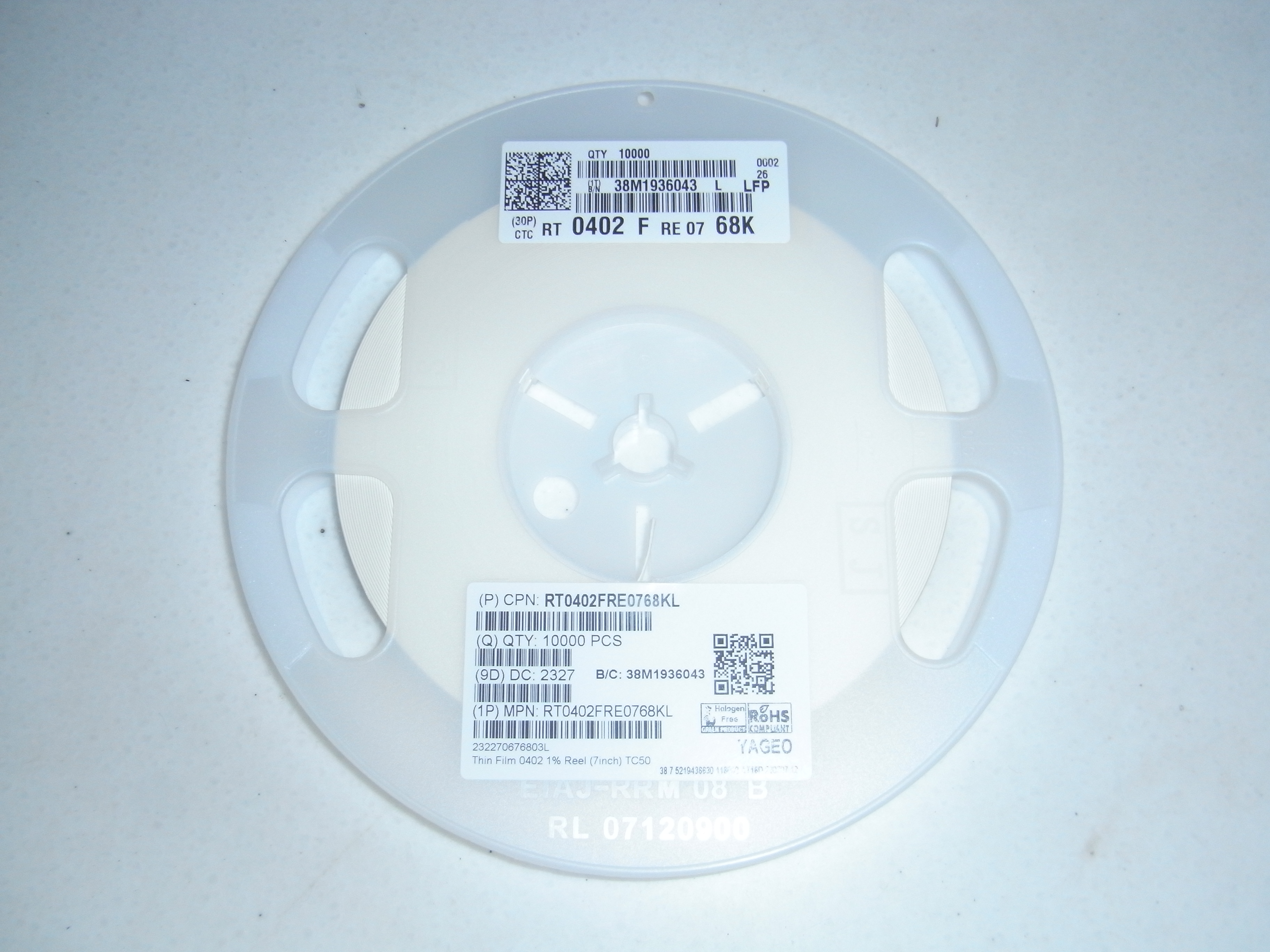 Original  RT0402FRE0768KL